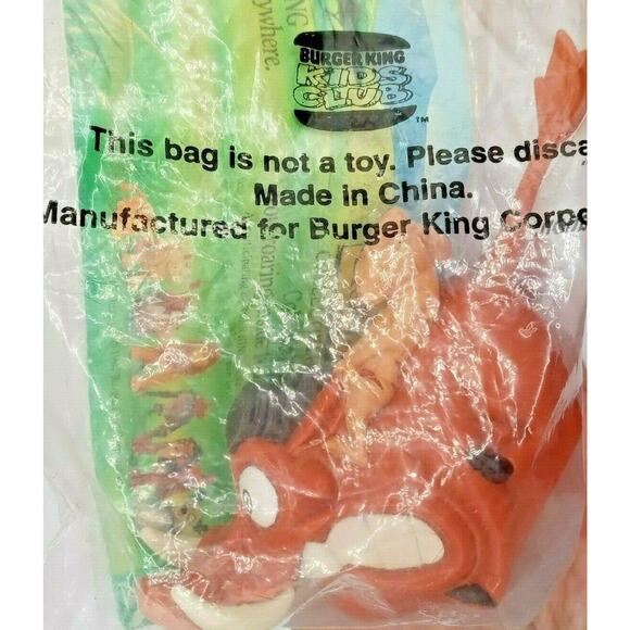 Disney Lion King Timon Pumbaa 1994 Burger King Kids Club Toy Vintage Collectible - Picture 5 of 11